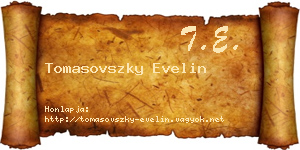 Tomasovszky Evelin névjegykártya